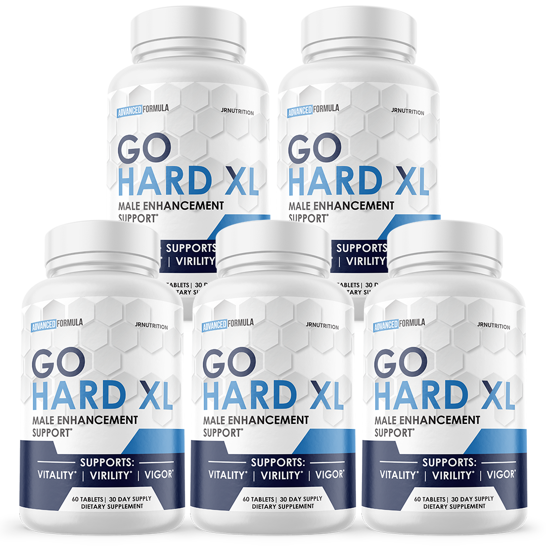 Go Hard XL - Male Virility - 5 Bottles